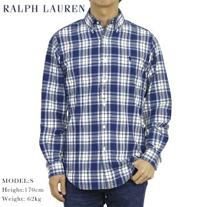 ポロ ラルフローレン ボタンダウン オックスフォード 長袖シャツ インディゴ マドラスチェック POLO Ralph Lauren Men’s "INDIGO OXFORD" B.D.Shirts US