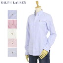 ラルフローレン USレディース 長袖シャツ ワンポイント ブラウス オックスフォード ボタンダウン Women Ralph Lauren "SLIM FIT" Oxford L/S Shirt