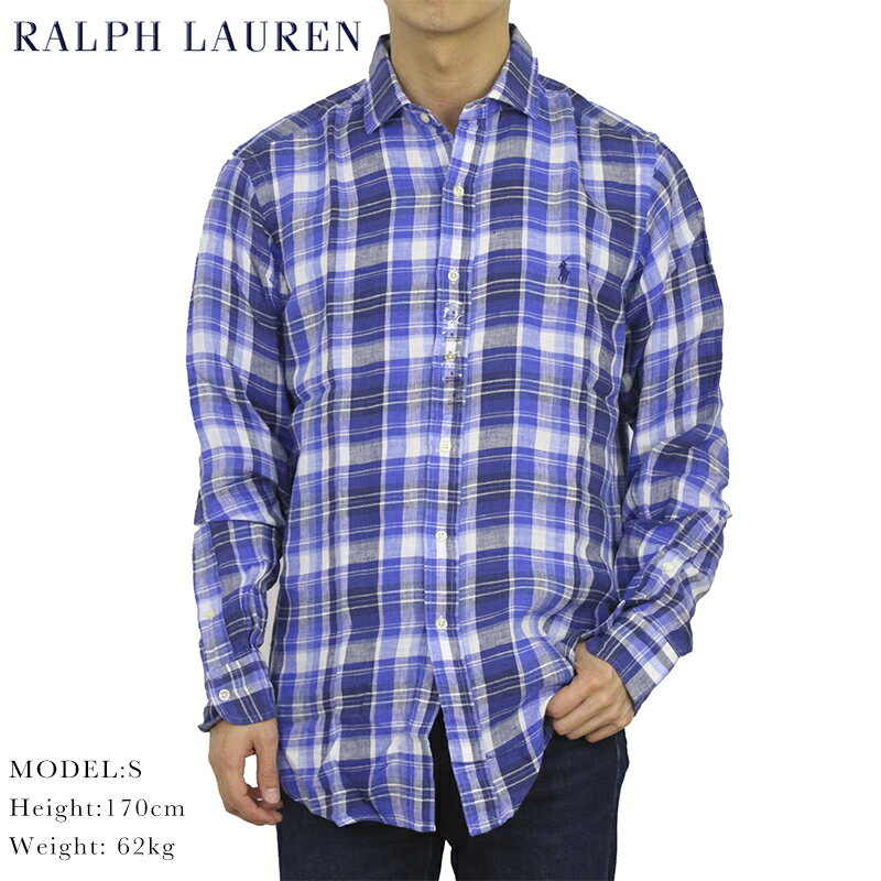 ラルフローレン ポロ ラルフローレン オープンカラー 長袖シャツ クラシックフィット リネン 麻 POLO Ralph Lauren Men's "CLASSIC FIT" Linen Spread Shirts US (UPS)