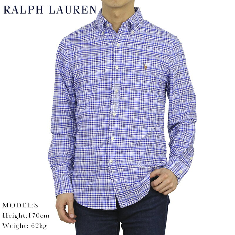 ポロ ラルフローレン 長袖 スリムフィット オックスフォード ワンポイント刺繍 ボタンダウンシャツ POLO Ralph Lauren Men's "SLIM FIT" l/s Oxford B.D.Shirts US