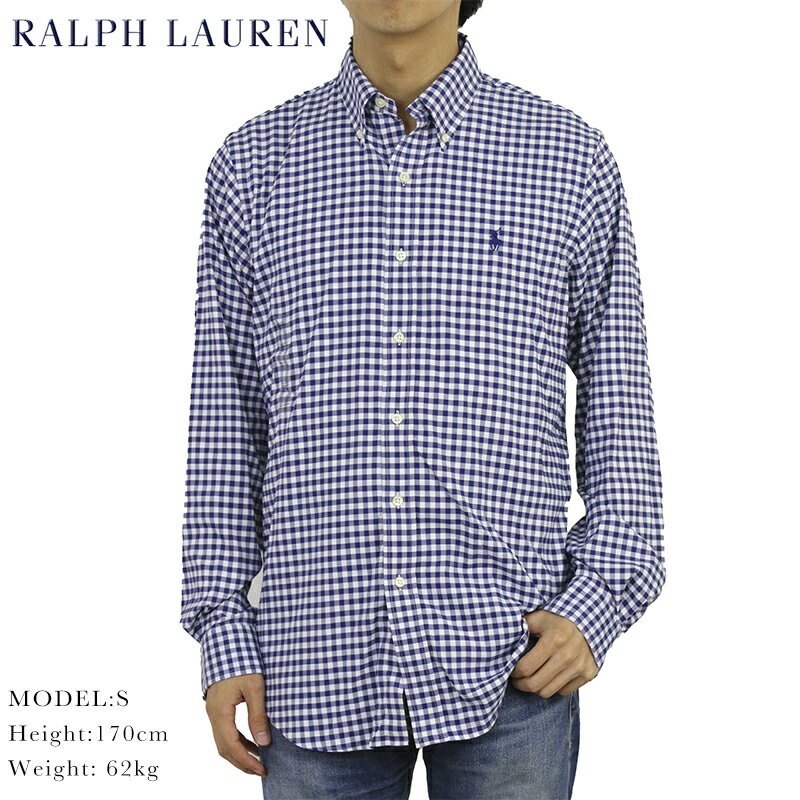 ポロ ラルフローレン "PERFORMANCE" ボタンダウン 長袖シャツ クラシックフィット ストレッチ ギンガムチェック POLO Ralph Lauren Men’s "CLASSIC FIT" Oxford B.D.Shirts US