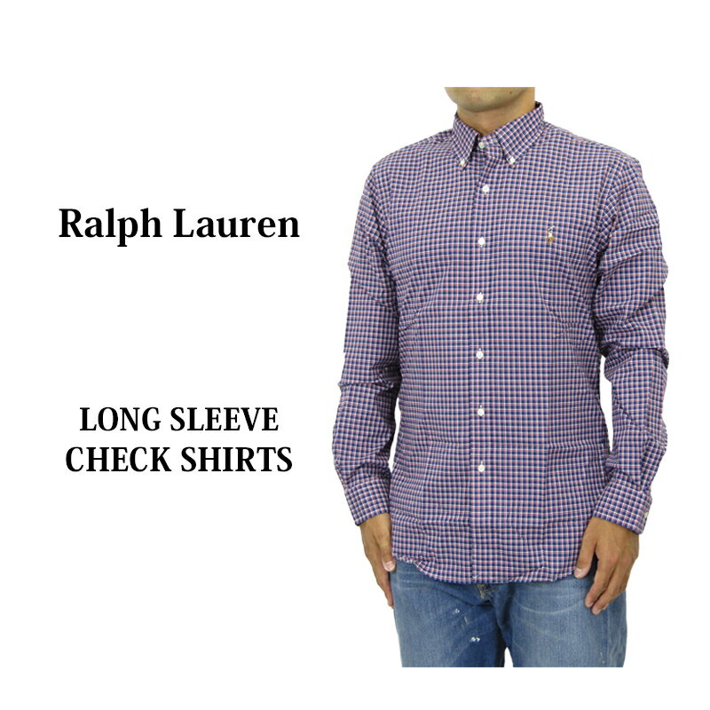 ポロ ラルフローレン スリムフィット コットン ボタンダウン チェック 長袖シャツ POLO Ralph Lauren Men's "SLIM FIT" COTTON B.D.Shirts US