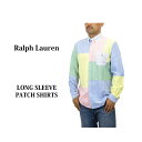 ポロ ラルフローレン メンズ クラシックフィット パッチ切替 オックスフォード ボタンダウン 長袖シャツ クレイジーパターン POLO Ralph Lauren Men 039 s L/S CLASSIC FIT Oxford B.D.Shirts US