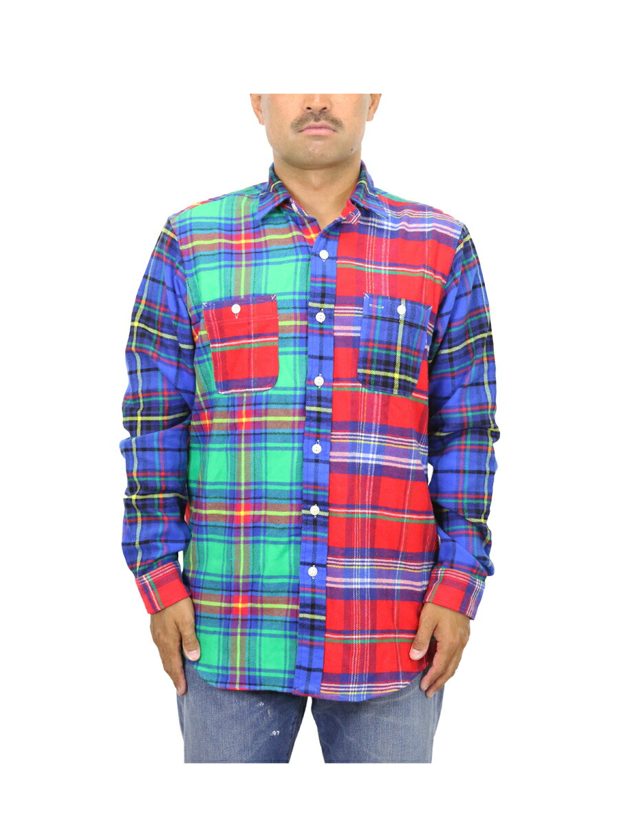 ポロ ラルフローレン メンズ クラシックフィット パネル切替 タータンチェック フランネル 長袖シャツ POLO Ralph Lauren Men's "CLASSIC FIT" Panelled Tartan Flannel Shirts US