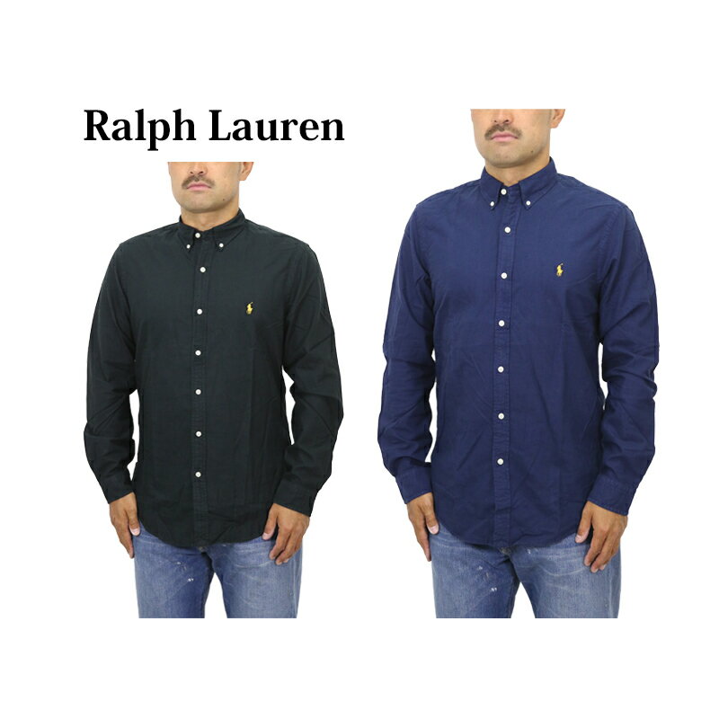 ポロ ラルフローレン 長袖 スリムフィット ワンポイント刺繍 ウォッシュドコットン ボタンダウンシャツ POLO Ralph Lauren Men's 