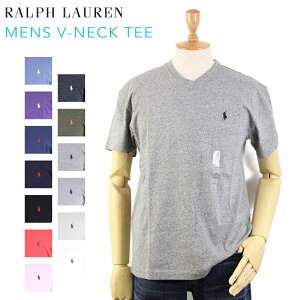 POLO Ralph Lauren Men's "CLASSIC FIT" V-Neck T-shirts USポロ ラルフローレン メンズ 無地 Vネック Tシャツ ワンポイント (UPS)