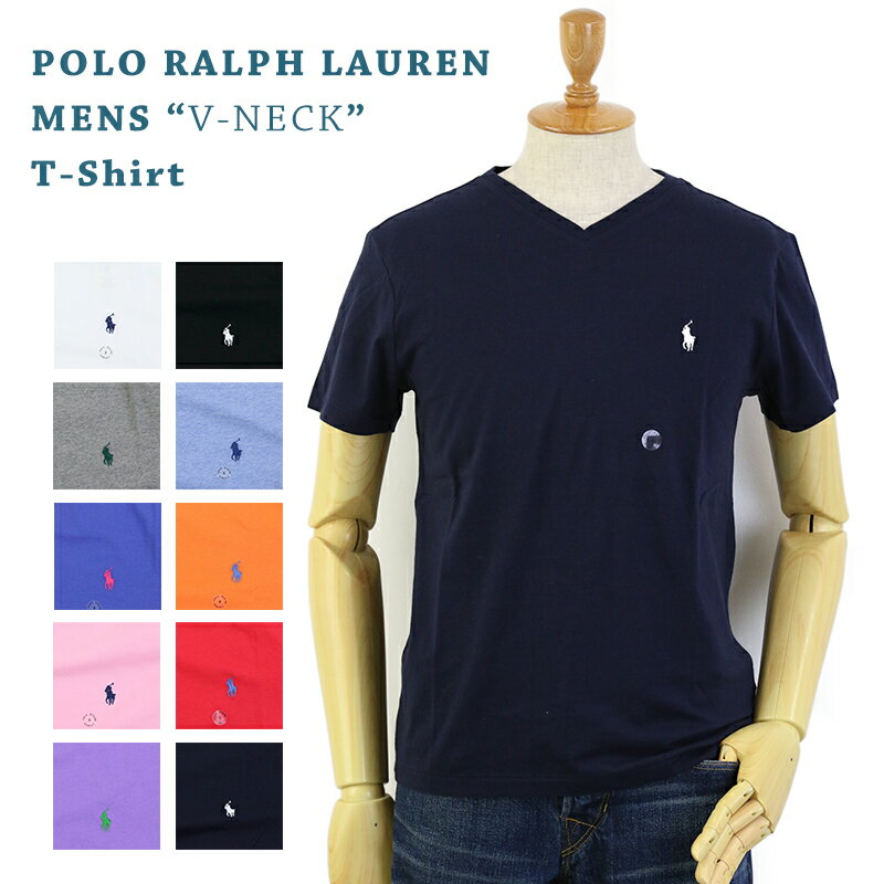 Ralph Lauren Men 039 s V-Neck T-shirts ラルフローレン メンズ 無地 Vネック Tシャツ ワンポイント (UPS)