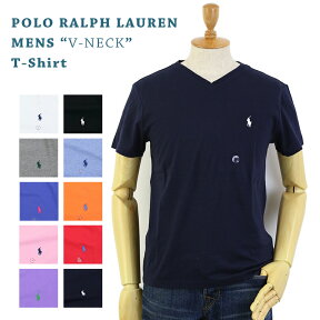 Ralph Lauren Men's V-Neck T-shirts ラルフローレン メンズ 無地 Vネック Tシャツ ワンポイント (UPS)