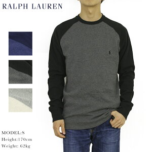ポロ ラルフローレン メンズ 無地 ワッフルサーマル 長袖Tシャツ ワンポイント POLO Ralph Lauren Men’s WAffle Crew l/s T-shirts US