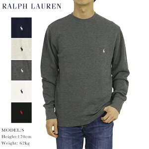 ポロ ラルフローレン メンズ 無地 ワッフルサーマル 長袖Tシャツ ワンポイント POLO Ralph Lauren Men's WAffle Crew l/s T-shirts US