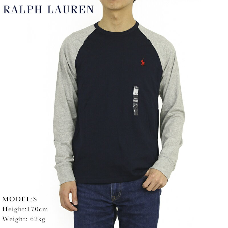 ポロ ラルフローレン メンズ カスタム スリムフィット ラグランスリーブ 長袖Tシャツ ワンポイント POLO Ralph Lauren Men’s "CUSTOM SLIM FIT"Raglan l/s T-shirts US