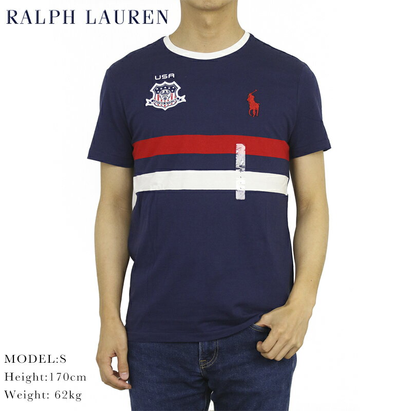 ラルフローレン ポロ ラルフローレン ビッグポニー 刺繍 エンブレム リンガー Tシャツ POLO Ralph Lauren Men's T-shirts (UPS)