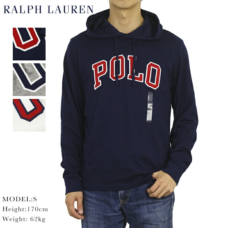 ポロ ラルフローレン メンズ ロゴ刺繍 フード付き 長袖Tシャツ 無地 POLO Ralph Lauren Men's Hooded l/s T-shirts US