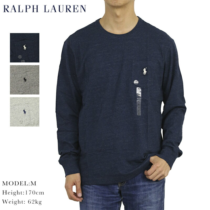 POLO Ralph Lauren Men’s Crew l/s T-shirts US ポロ ラルフローレン メンズ 無地 長袖Tシャツ ポケット ワンポイント