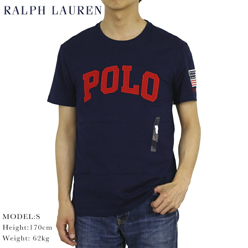 ݥ ե  ꥫɽѥå T POLO Ralph Lauren Men's USA FLAG Crew T-shirts US (UPS)