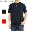 ポロ ラルフローレン Tシャツ メンズ ポロ ラルフローレン メンズ 無地 鹿の子生地 ヘンリーネック Tシャツ ワンポイント POLO Ralph Lauren Men's Featherweight Mesh Crew-Neck T-shirts (UPS)