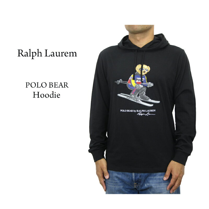 ポロ ラルフローレン メンズ ポロベアー プリント フード付き 長袖Tシャツ POLO Ralph Lauren Men's Hooded l/s POLO BEAR T-shirts US