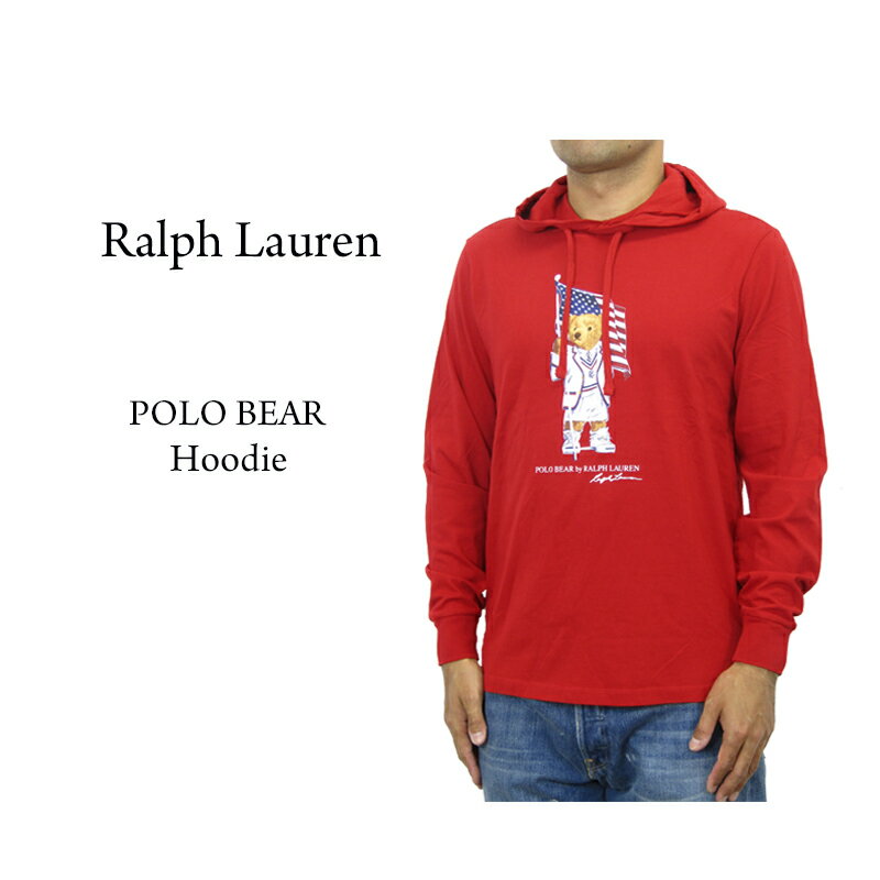 ポロ ラルフローレン メンズ ポロベアー プリント フード付き 長袖Tシャツ POLO Ralph Lauren Men's Hooded l/s POLO BEAR T-shirts US