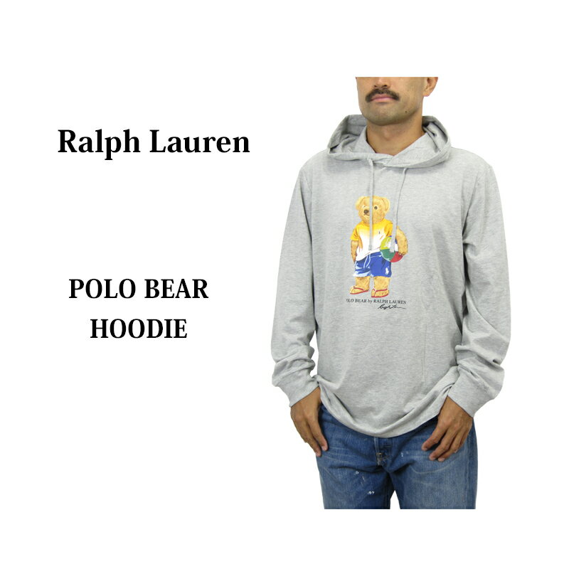 ポロ ラルフローレン メンズ ポロベアー プリント フード付き 長袖Tシャツ POLO Ralph Lauren Men's Hooded l/s POLO BEAR T-shirts US