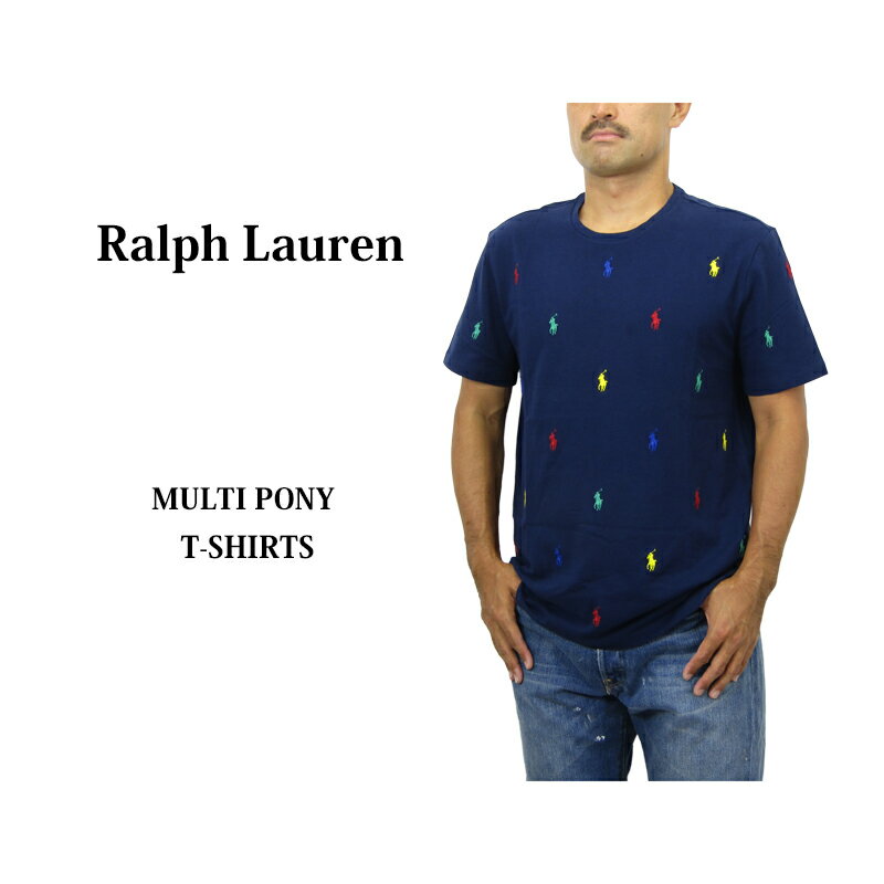 ポロ ラルフローレン メンズ マルチポニー刺繍 鹿の子 クルーネック Tシャツ ワンポイント POLO Ralph Lauren Men's Mesh Crew-Neck T-shirts (UPS)