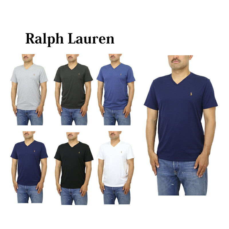 ポロ ラルフローレン メンズ カスタムスリムフィット 無地 ソフトタッチ Vネック Tシャツ ワンポイント POLO Ralph Lauren Men 039 s CUSTOM SLIM FIT Soft Touch V-Neck T-shirts (UPS)