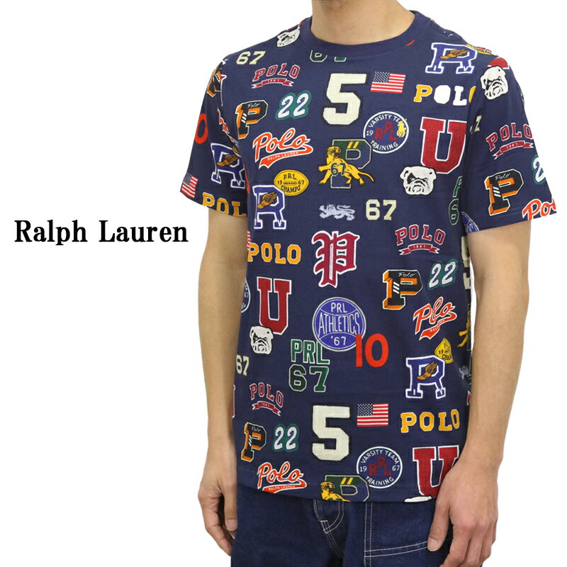 楽天donuts （ドーナッツ）ポロ ラルフローレン ボーイズ 総柄 フルプリント クルーネック 半袖 Tシャツ （SCHOOL） POLO Ralph Lauren Boys Full Print Crew T-shirt US