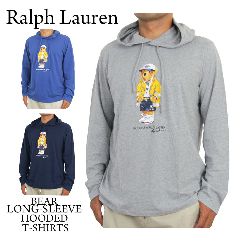 ポロ ラルフローレン メンズ ポロベアー プリント フード付き 長袖Tシャツ POLO Ralph Lauren Men 039 s Hooded l/s POLO BEAR T-shirts US