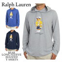 ポロ ラルフローレン メンズ ポロベアー プリント フード付き 長袖Tシャツ POLO Ralph Lauren Men 039 s Hooded l/s POLO BEAR T-shirts US