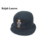 ラルフローレン ポロ ラルフローレン ポロベアー刺繍 コットン バケット ハット Polo by Ralph Lauren POLO BEAR Bucket Hat US(BLACK/NORDIC SWEATER)