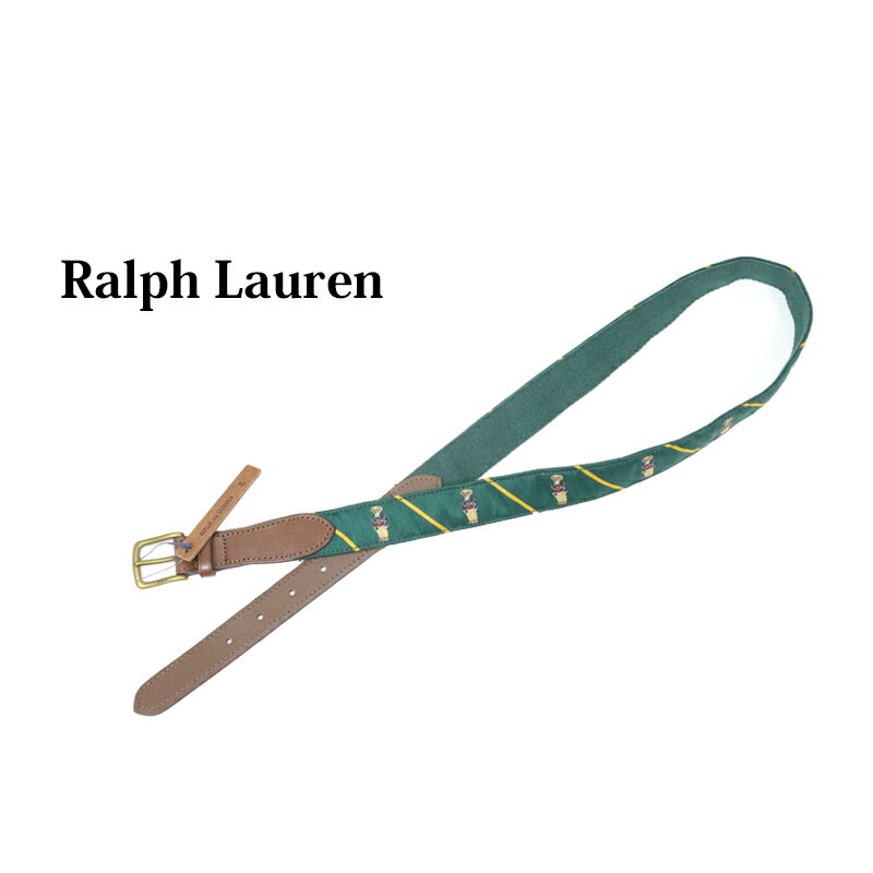 ラルフローレン ベルト（メンズ） ポロ ラルフローレン メンズ ポロベアー リボン レザーベルト POLO Ralph Lauren Polo Bear Leather Belt US