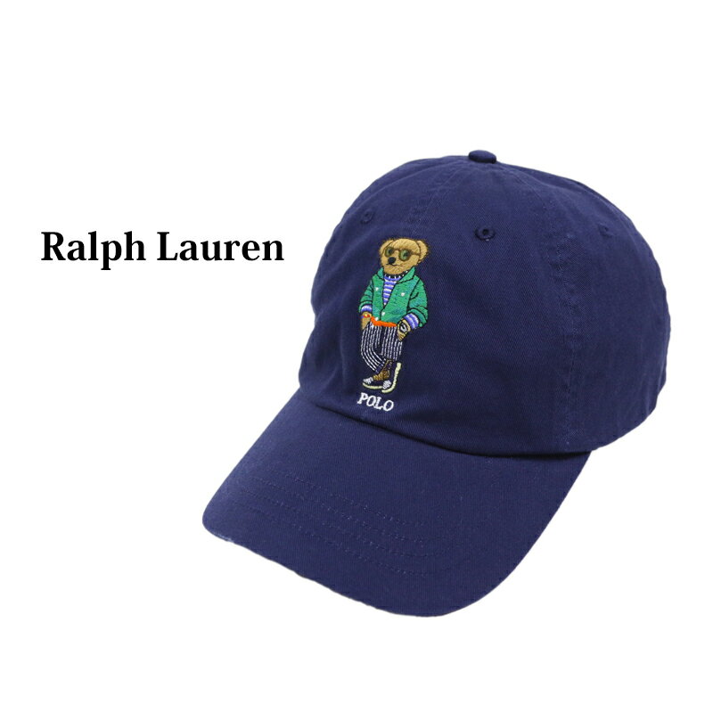 ポロ ラルフローレン キャップ ワンポイント ポロベアー刺繍ハット Polo Ralph Lauren POLO BEAR Baseball Cap US (NAVY/STRIPE PANTS) (UPS)