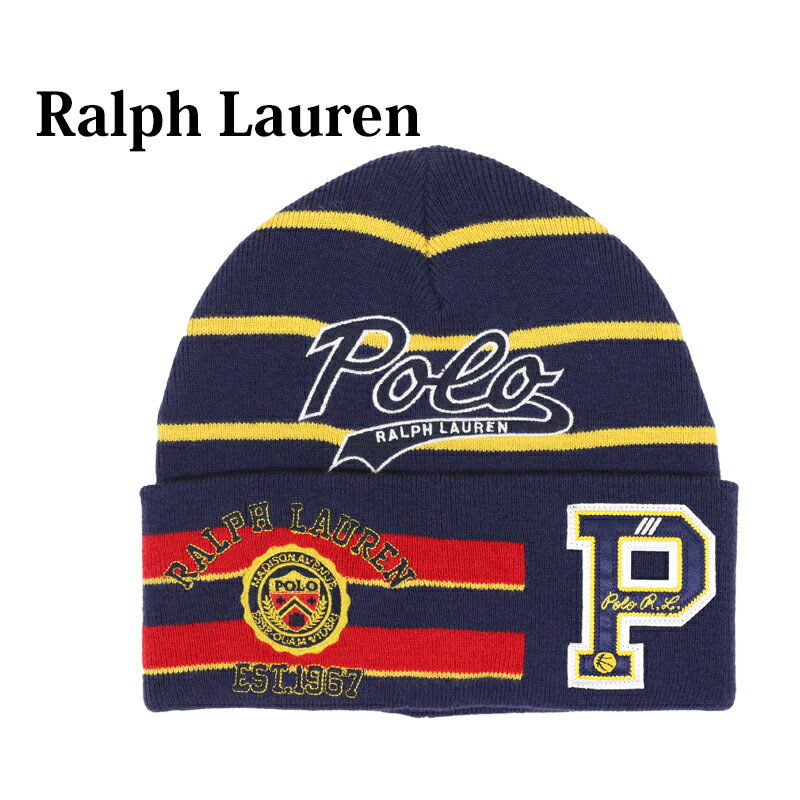 ポロラルフローレン ニット帽 メンズ ポロ ラルフローレン マルチボーダー コットン/ウール ニットキャップ (438/P Patches) Polo Ralph Lauren Multi Border Cotton/Wool Watch Cap US ニット帽 (UPS)