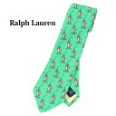 ラルフローレン ネクタイ ポロ ラルフローレン リネン ネクタイ マルチポニープリント POLO by Ralph Lauren Linen Multi Pony Print Necktie (GREEN) US