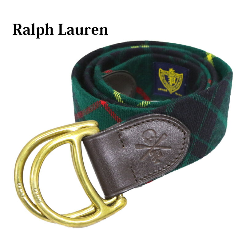 ポロ ラルフローレン メンズ タータンチェック リングベルト リボンベルト POLO Ralph Lauren Men's Ribbon Ring Belt US