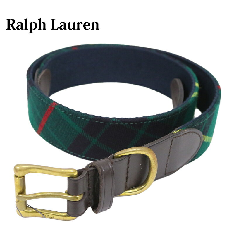 ポロ ラルフローレン メンズ タータンチェック リボンベルト POLO Ralph Lauren Men's Tartan Ribbon Belt US