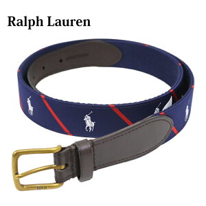 ݥ ե  ȥ饤 ޥݥˡ ܥ٥ POLO Ralph Lauren Men's Stripe Malti Pony Ribbon Belt US