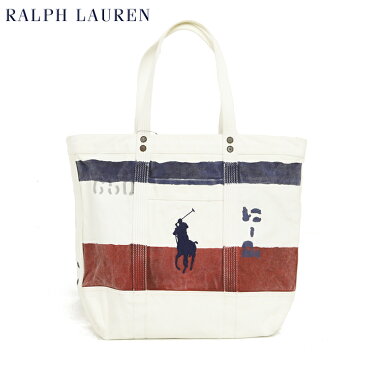 ポロ ラルフローレン メンズ ビッグポニー刺繍 キャンバス トートバッグPOLO Ralph Lauren Painted Canvas BIG PONY Tote US