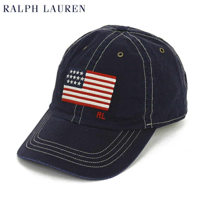 ݥ ե ꥫ å ϥå ݥˡɽ (NAVY) Polo by Ralph Lauren USA FLAG Baseball Cap US (UPS)