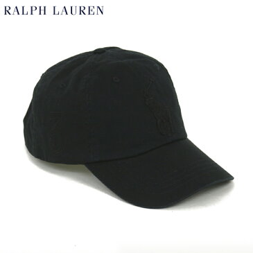 ポロ ラルフローレン ビッグポニー キャップ ワンポイント Polo by Ralph Lauren Big Pony Baseball Cap (BLACK)