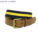 ポロ ラルフローレン メンズ リボン&レザーベルト POLO Ralph Lauren Leather Belt US (UPS)