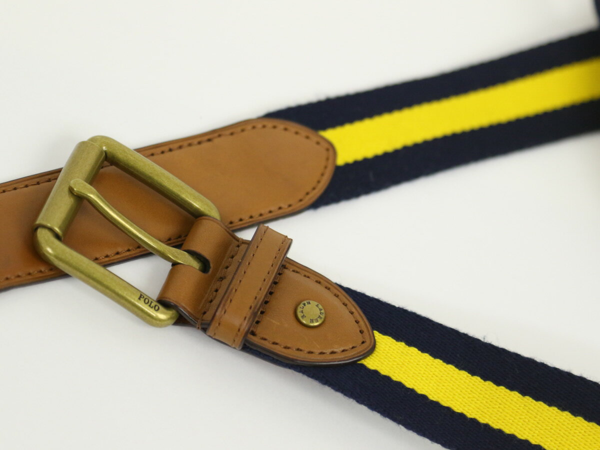 ポロ ラルフローレン メンズ リボン&レザーベルト POLO Ralph Lauren Leather Belt US