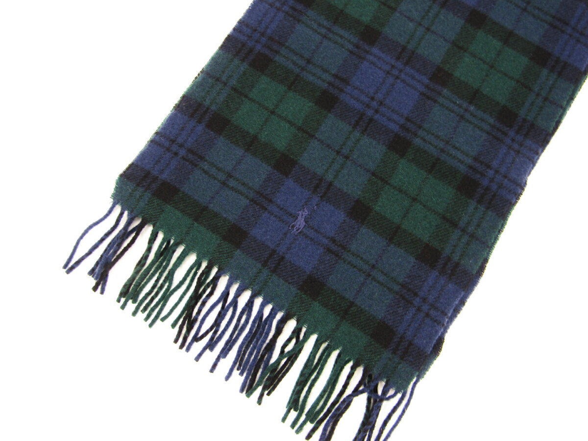 ポロ ラルフローレン リサイクルウール ブラックウォッチチェック スカーフ マフラー (BLACKWATCH) POLO Ralph Lauren Blackwatch Scarf