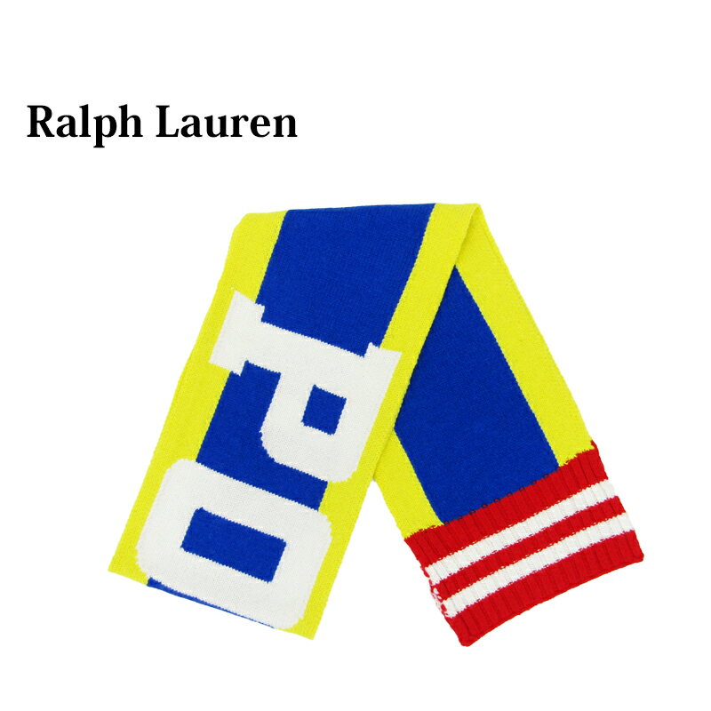 ラルフローレン マフラー（メンズ） ポロ ラルフローレン ロゴ ストライプ スクール スカーフ マフラー (YELLOW MULTI) POLO Ralph Lauren School Scarf