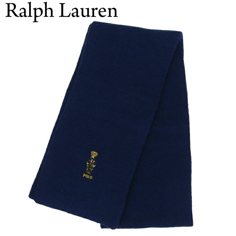 ラルフローレン ポロ ラルフローレン ポロベアー刺繍 スカーフ マフラー(NEWPORT NAVY) POLO by Ralph Lauren "POLO BEAR" Scarf