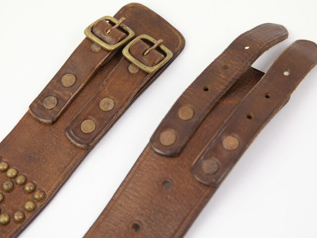 RUGBY by Ralph Lauren Studs Beltラグビー スタッズとレザーベルト