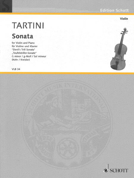 楽譜 輸入 バイオリンソロ ヴァイオリン・ソナタ ト短調 「悪魔のトリル」  Violin Sonata in G minor (Devil’s Trill) (Violin & /Giuseppe Tartini