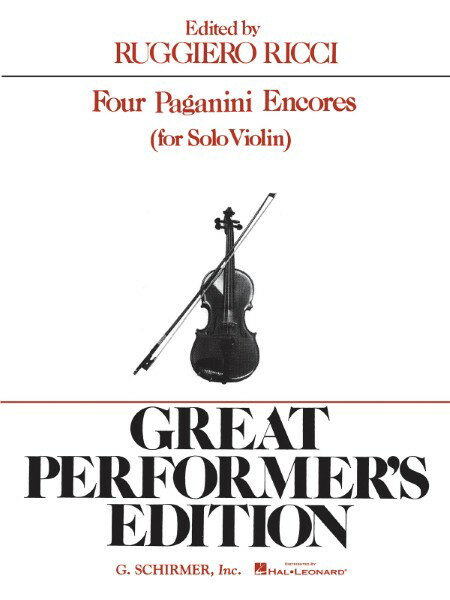 楽譜 【取寄品】【取寄時、納期1週間～10日】輸入 バイオリンソロ 無伴奏ヴァイオリンのためのアンコール曲集 4 Paganini Encores /Niccolo Paganini【メール便を選択の場合送料無料】