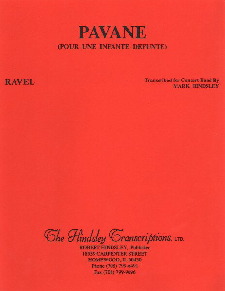 楽譜 輸入 亡き王女のためのパヴァーヌ Pavane (pour Une Infante Defunte) /Maurice Ravel