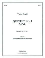 楽譜 輸入 金管アンサンブル 金管五重奏曲 第1番 Op．5（Brass Quintet） Quintet No. 1 Op. 5 (BVD Press) /Victor Ewald