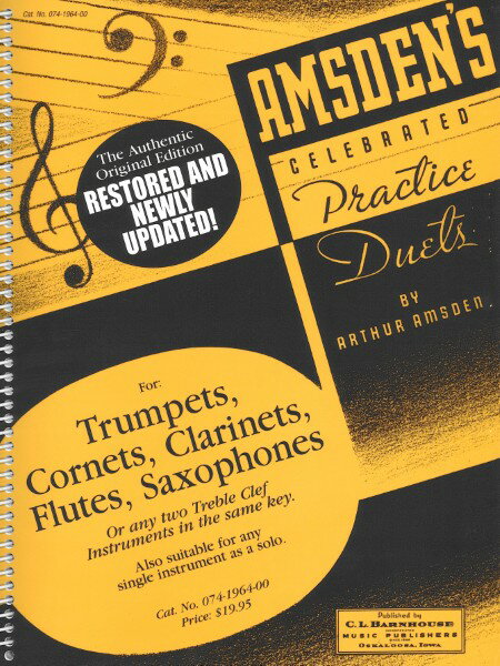 楽譜 輸入 トランペット アムスデンによる二重奏練習曲集 （ト音記号） Amsden’s Practice Duets (T.C.) /Amsden